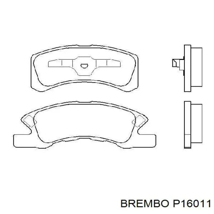 Comprar P16011 Brembo Pastillas delanteras de freno