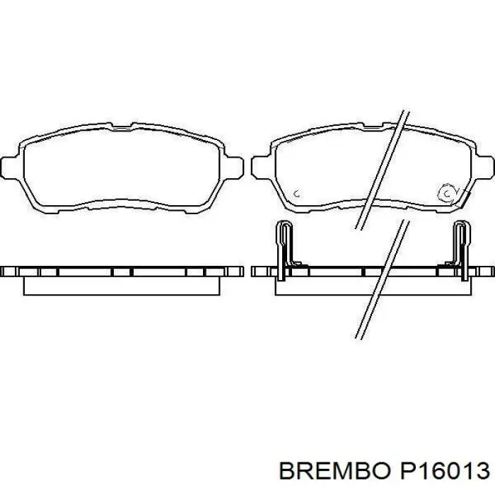 Pastillas de freno P16013 Brembo