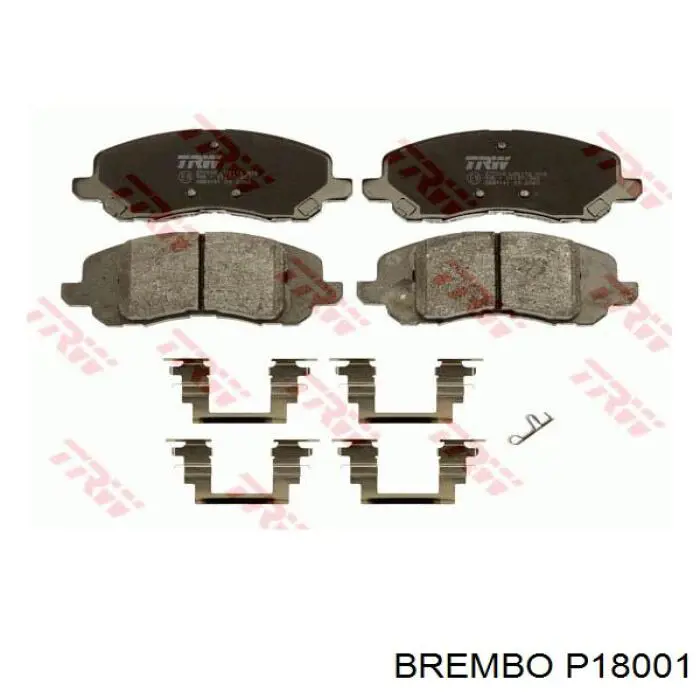 Comprar P18001 Brembo Pastillas delanteras de freno