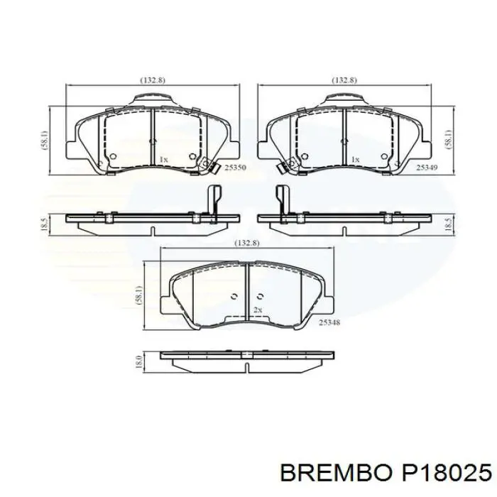 Pastillas de freno delanteras BREMBO P18025