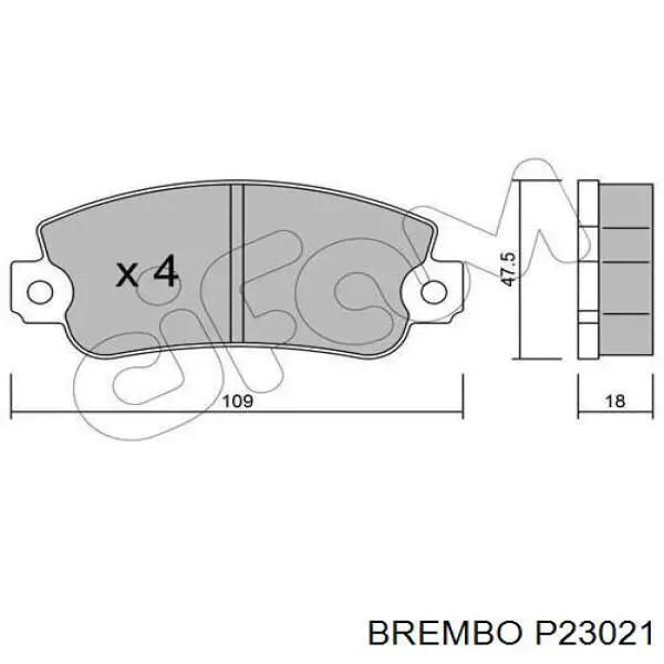 Pastillas de freno delanteras Brembo P23021