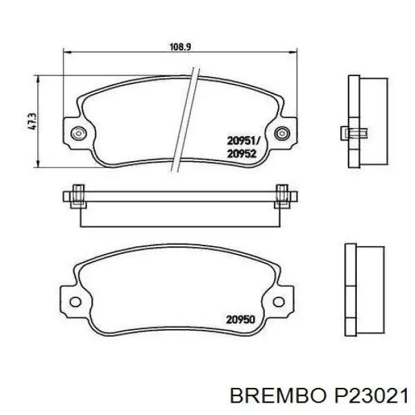 P23021 Brembo pastillas de freno delanteras