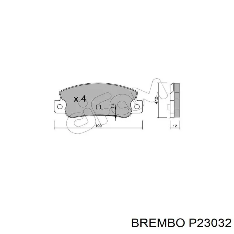 Comprar P23032 Brembo Pastillas de freno traseras