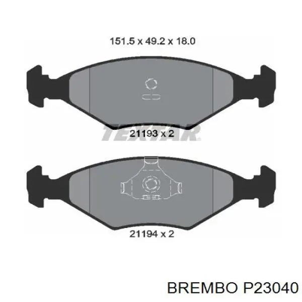 P23040 Brembo pastillas de freno delanteras