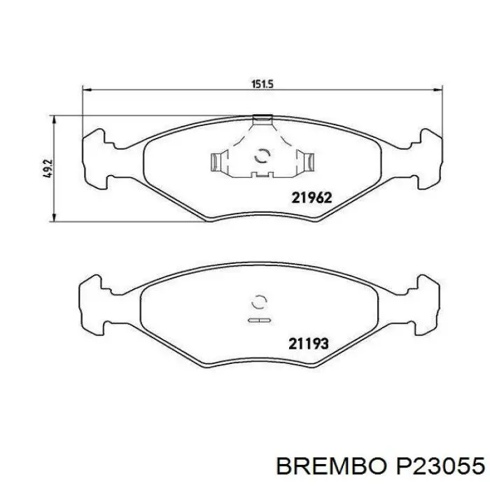 P23055 Brembo pastillas de freno delanteras