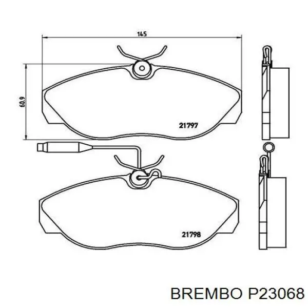 Pastillas de freno P23068 Brembo