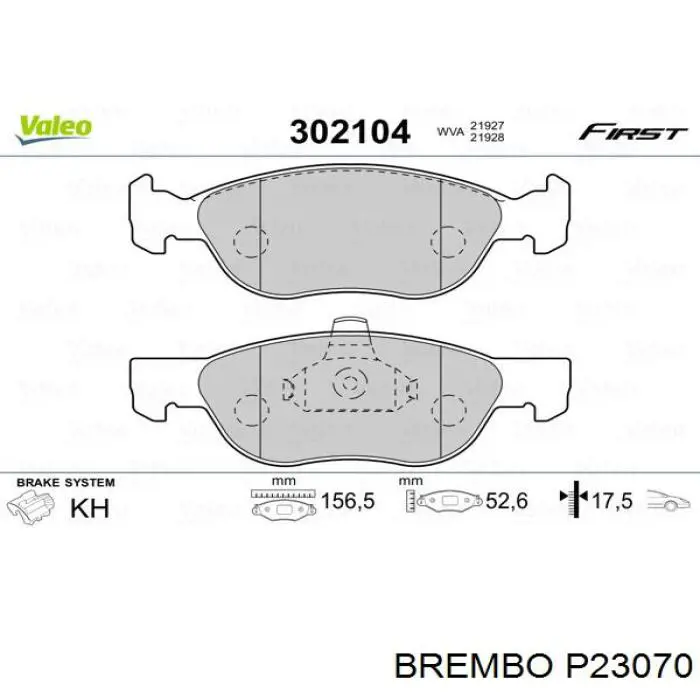 Pastillas de freno delanteras BREMBO P23070