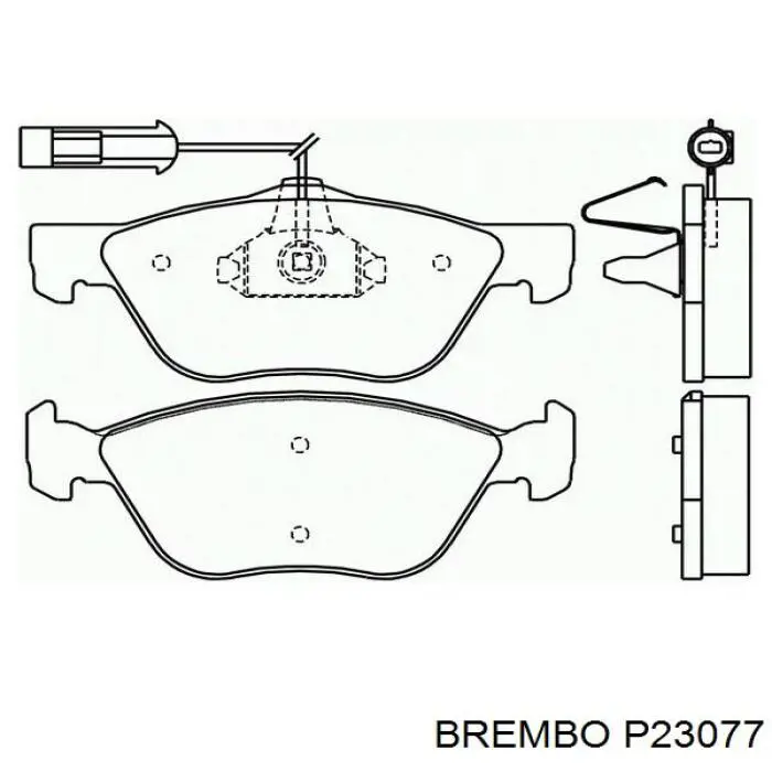 Pastillas de freno delanteras BREMBO P23077