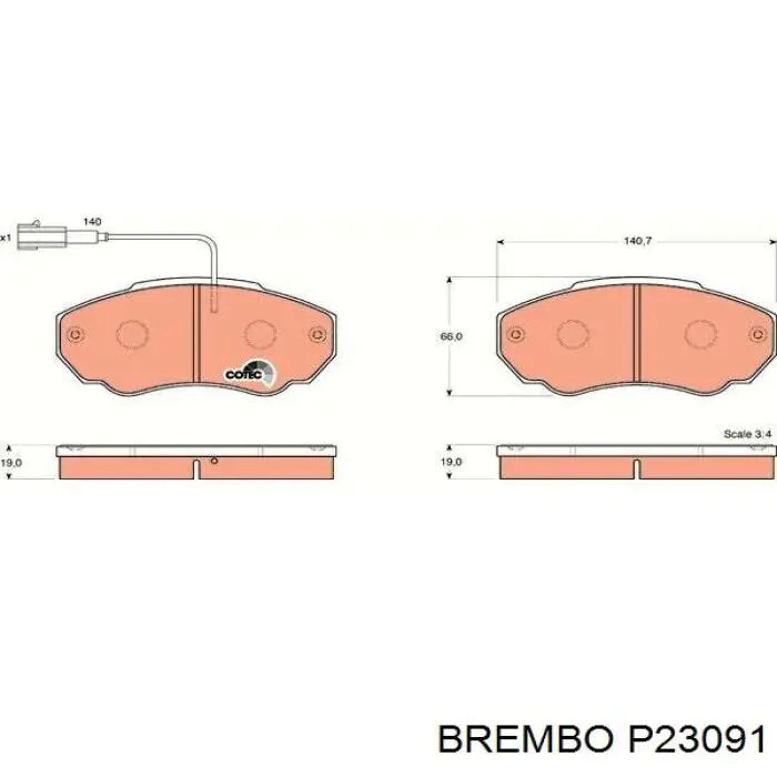 Pastillas de freno delanteras Fiat Ducato 2 230L