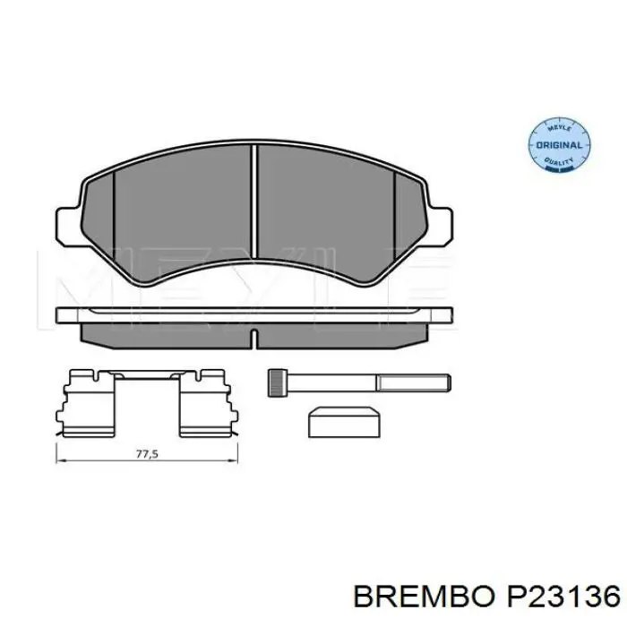 Pastillas de freno delanteras Brembo P23136