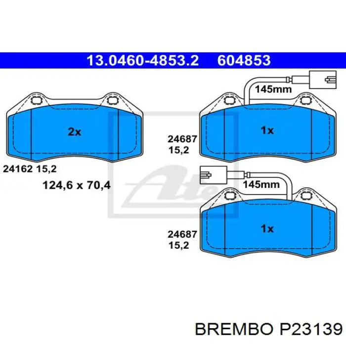 Comprar P23139 Brembo Pastillas delanteras de freno