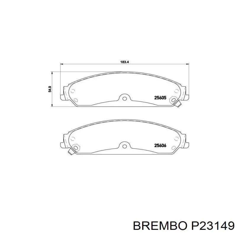 Comprar P23149 Brembo Pastillas delanteras de freno