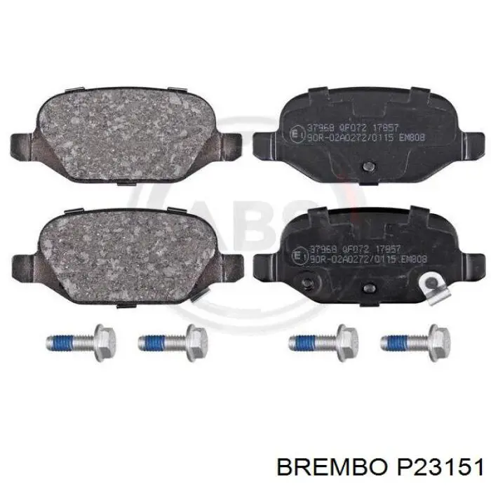 P23151 Brembo pastillas de freno traseras