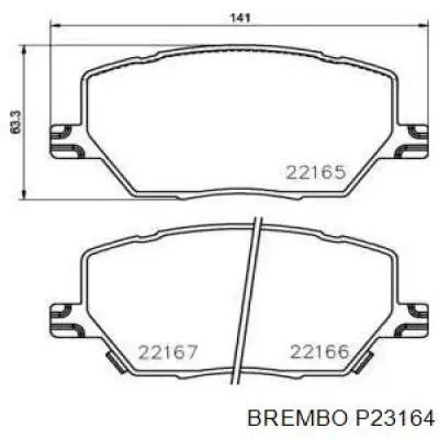 Pastillas de freno delanteras Brembo P23164