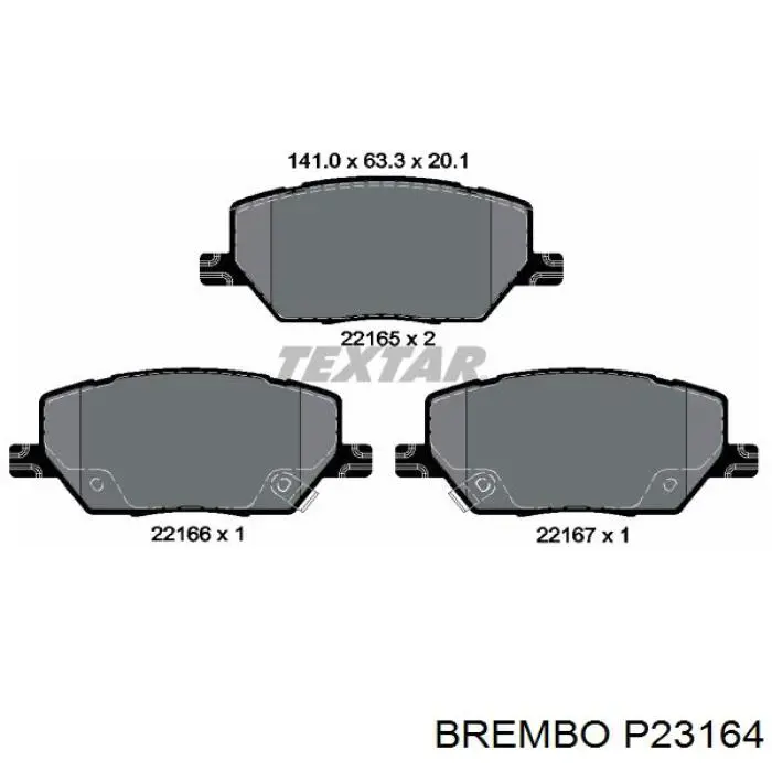 P23164 Brembo pastillas de freno delanteras