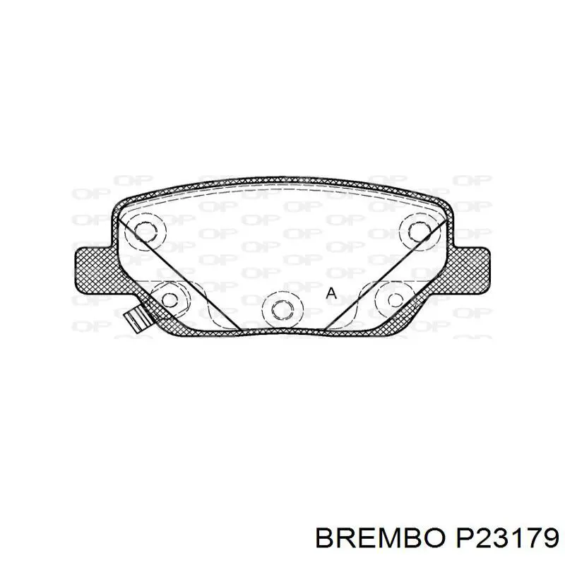 Comprar P23179 Brembo Pastillas de freno traseras