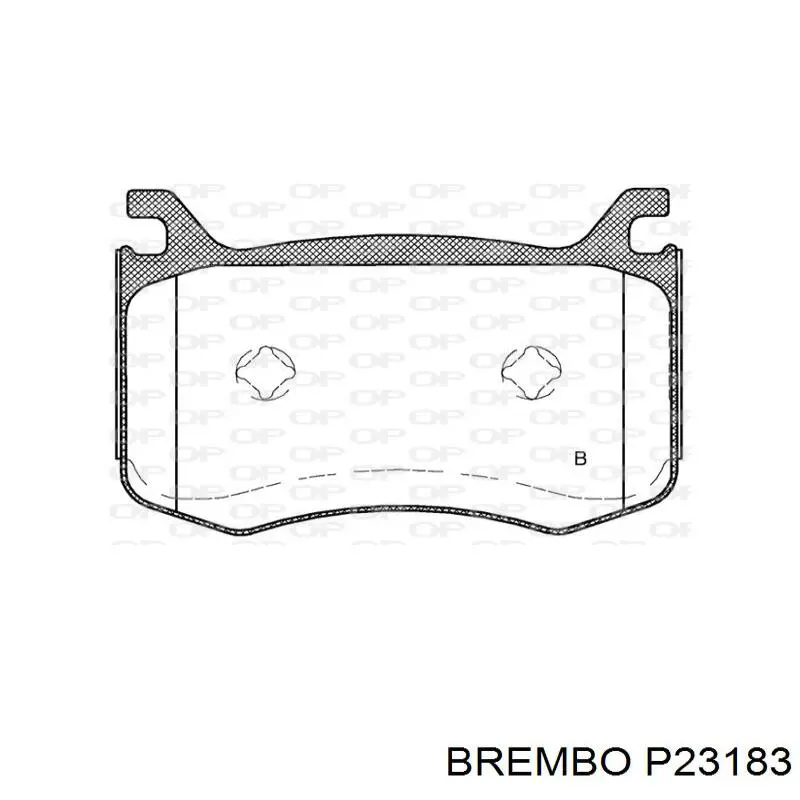 Comprar P23183 Brembo Pastillas delanteras de freno