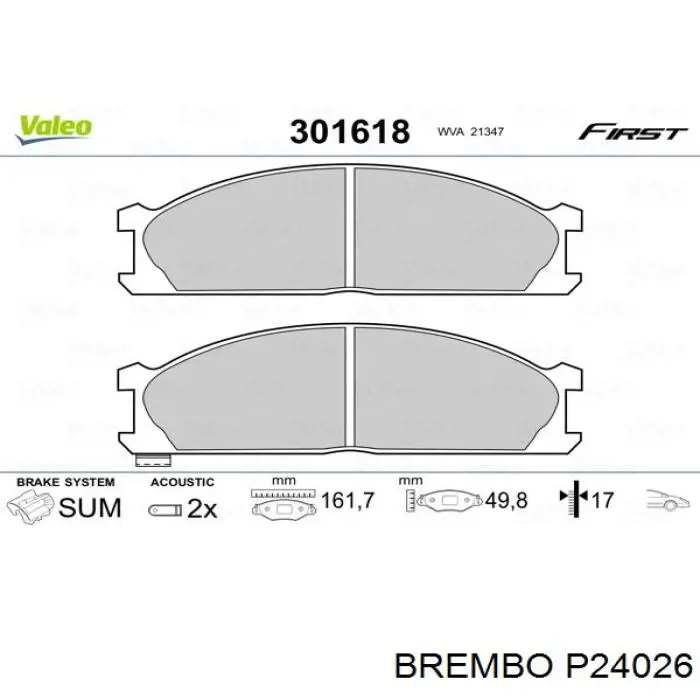 Pastillas de freno delanteras Nissan Terrano 1 WD21