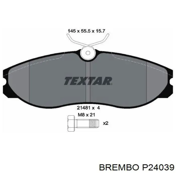 Comprar P24039 Brembo Pastillas delanteras de freno