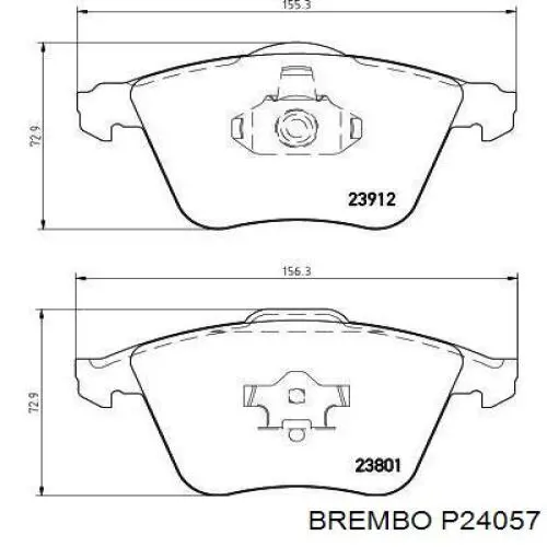 Pastillas de freno P24057 Brembo