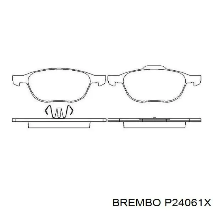 Pastillas de freno delanteras Brembo P24061X