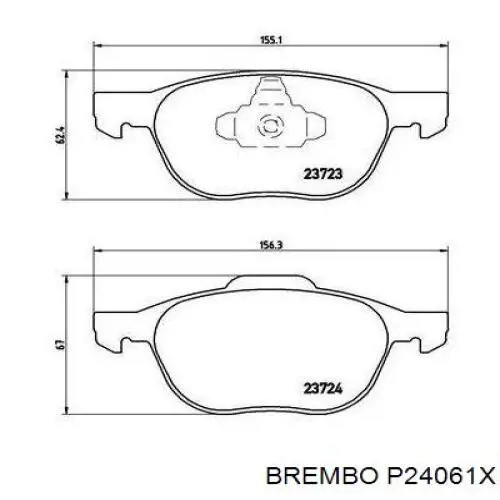 Pastillas freno delanteras Brembo P24061X precio, desde 26,62 EUR