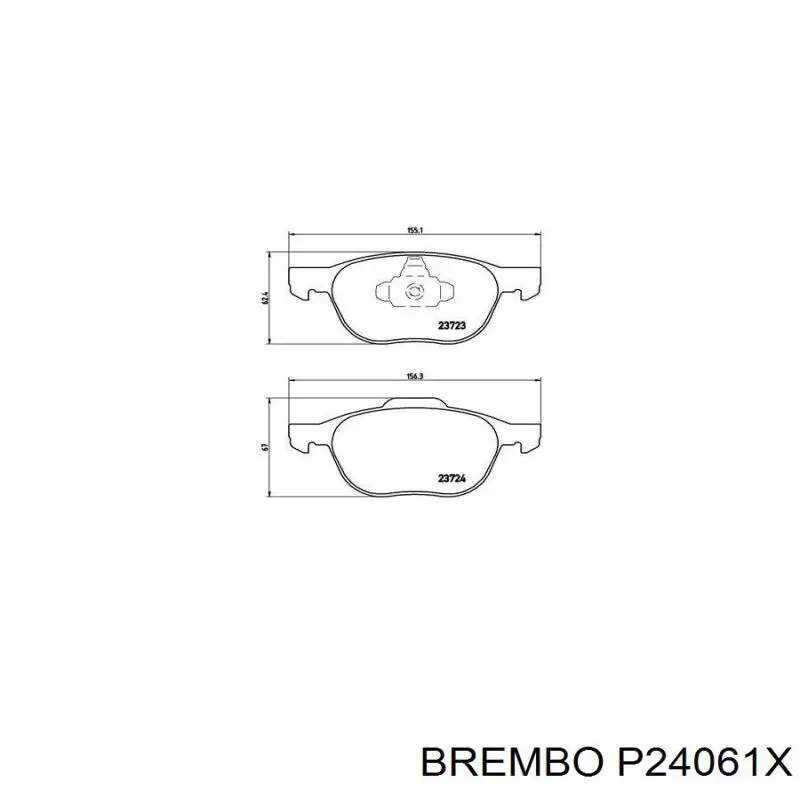 P24061X Brembo Pastillas delanteras