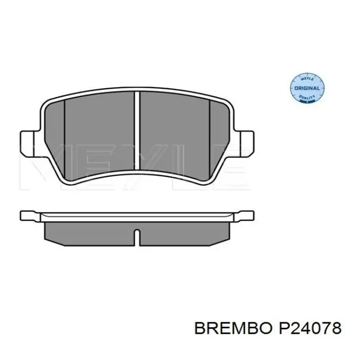 Comprar P24078 Brembo Pastillas de freno traseras