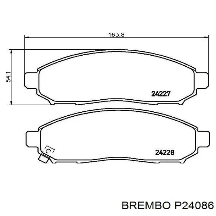 P24086 Brembo Pastillas delanteras