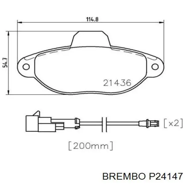 Comprar P24147 Brembo Pastillas delanteras de freno