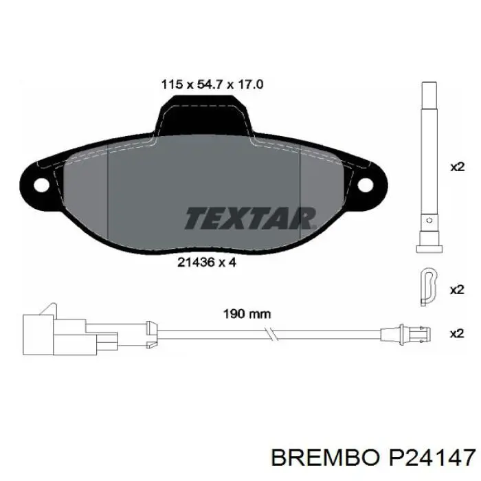 Pastillas de freno P24147 Brembo