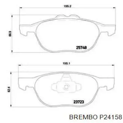 Pastillas de freno delanteras Brembo P24158