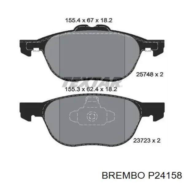 Comprar P24158 Brembo Pastillas delanteras de freno