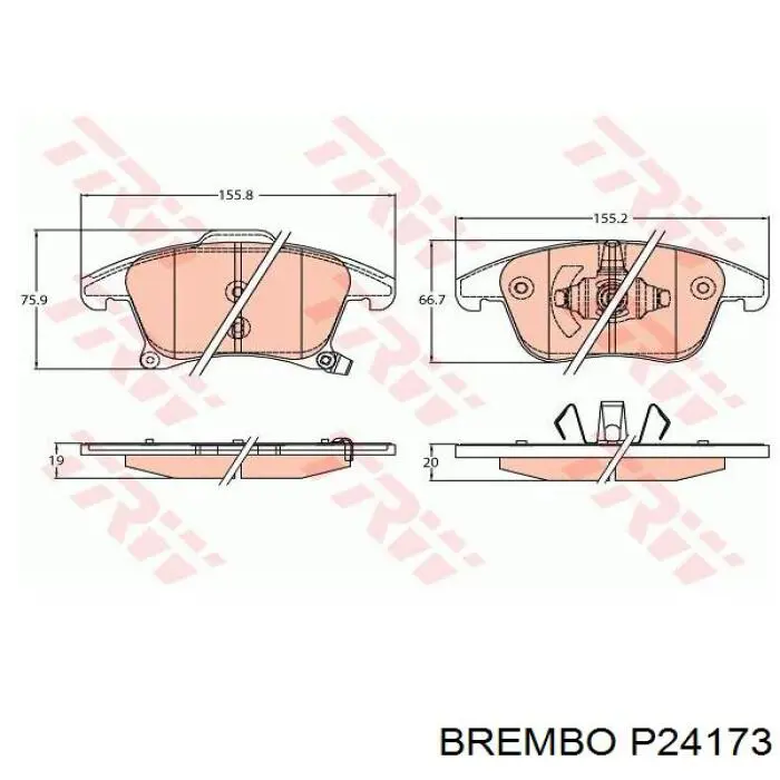 Pastillas de freno P24173 Brembo