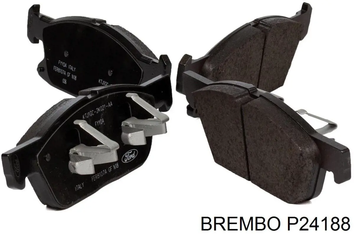 Brembo P 24 188 Pastiglia Freno Anteriore - Conforme ECE-R90, Con Indicatore Usura