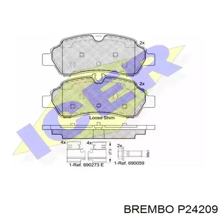 P24209 Brembo pastillas de freno traseras