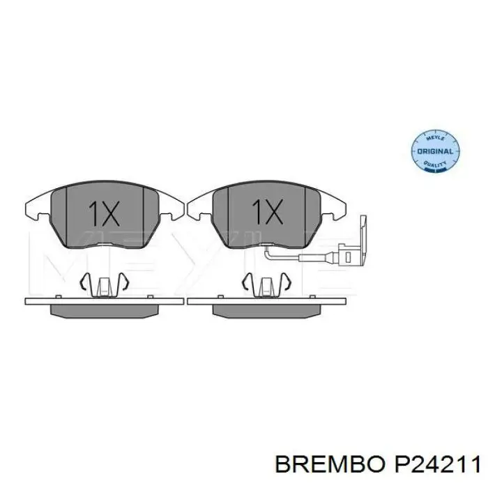 P24211 Brembo pastillas de freno delanteras