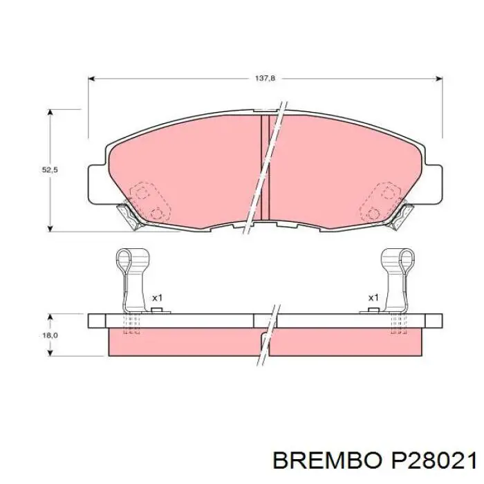 Pastillas de freno P28021 Brembo