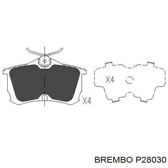 Pastillas de freno traseras P28030 Brembo