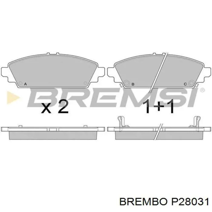 Pastillas de freno P28031 Brembo