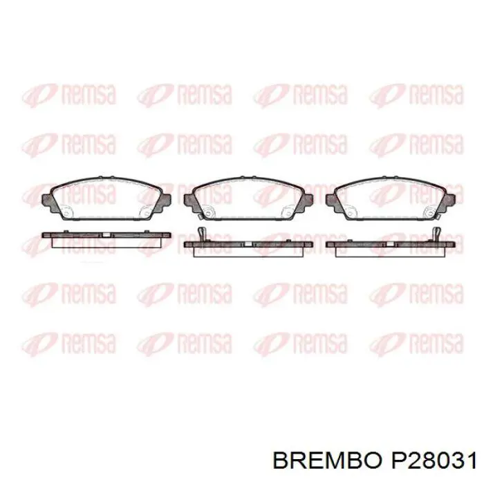 Comprar P28031 Brembo Pastillas delanteras de freno