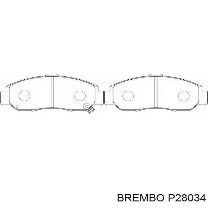 Comprar P28034 Brembo Pastillas delanteras de freno