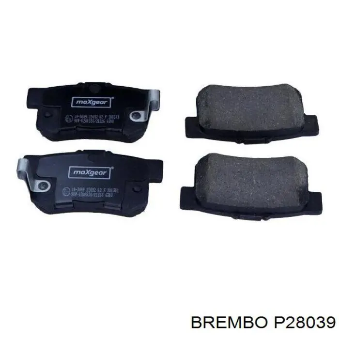 Comprar P28039 Brembo Pastillas de freno traseras