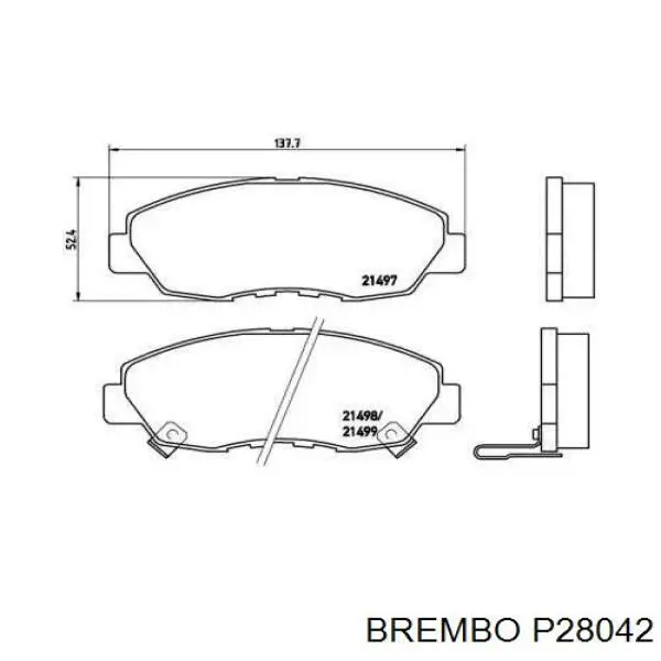 Pastillas freno delanteras Brembo P28042 precio, desde 24,24 EUR