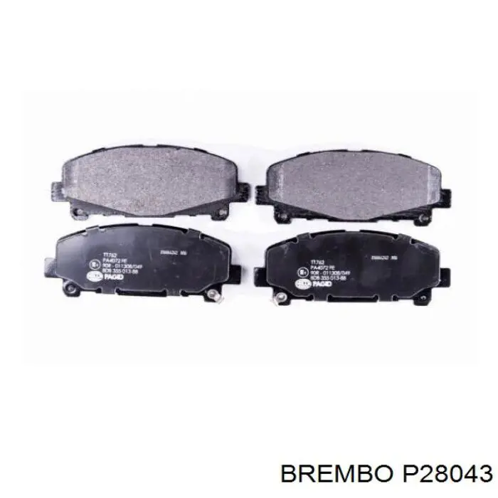 Comprar P28043 Brembo Pastillas delanteras de freno
