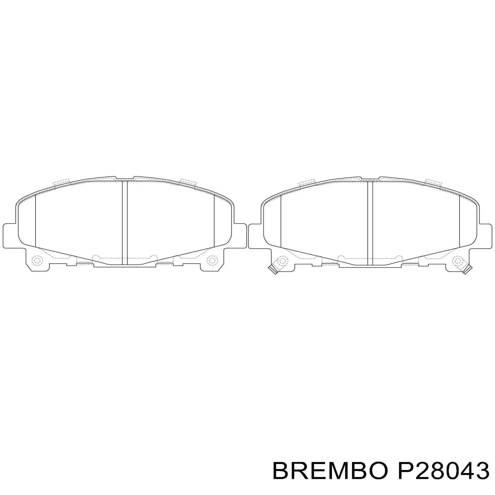 P28043 Brembo Pastillas delanteras