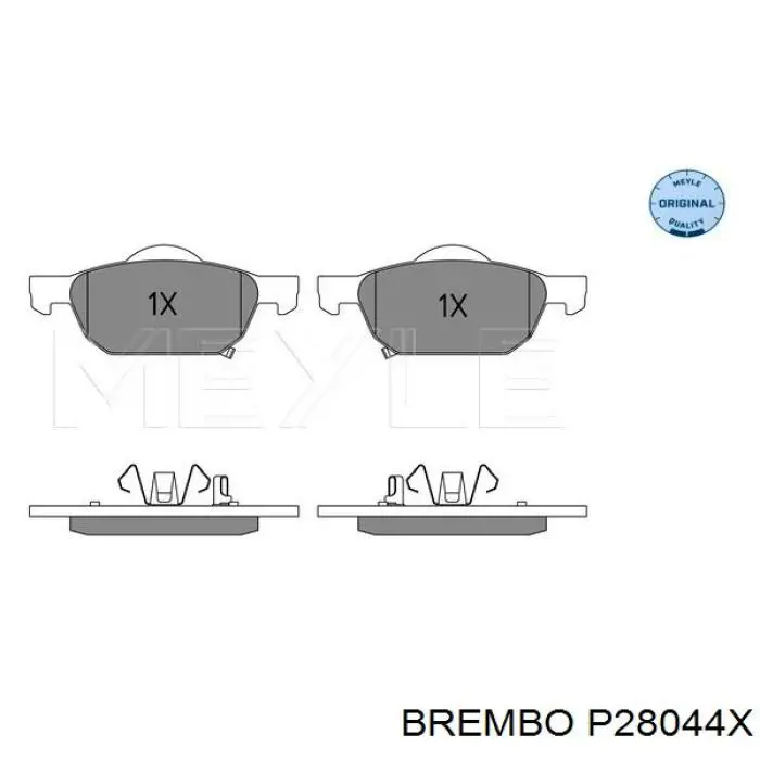 P28044X Brembo Pastillas delanteras