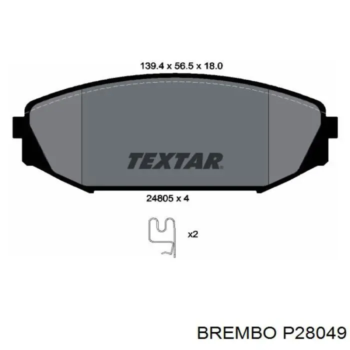 P28 049 Brembo pastillas de freno delanteras