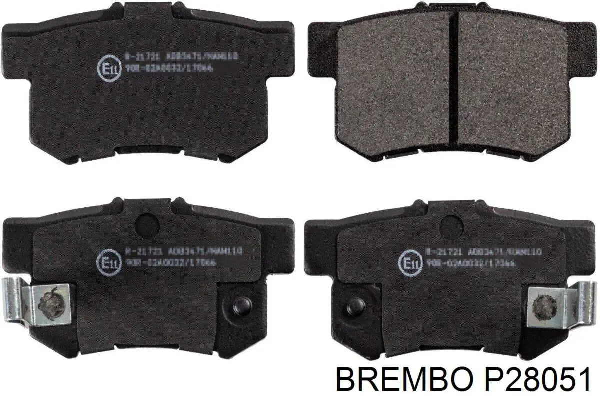 Comprar P28051 Brembo Pastillas de freno traseras