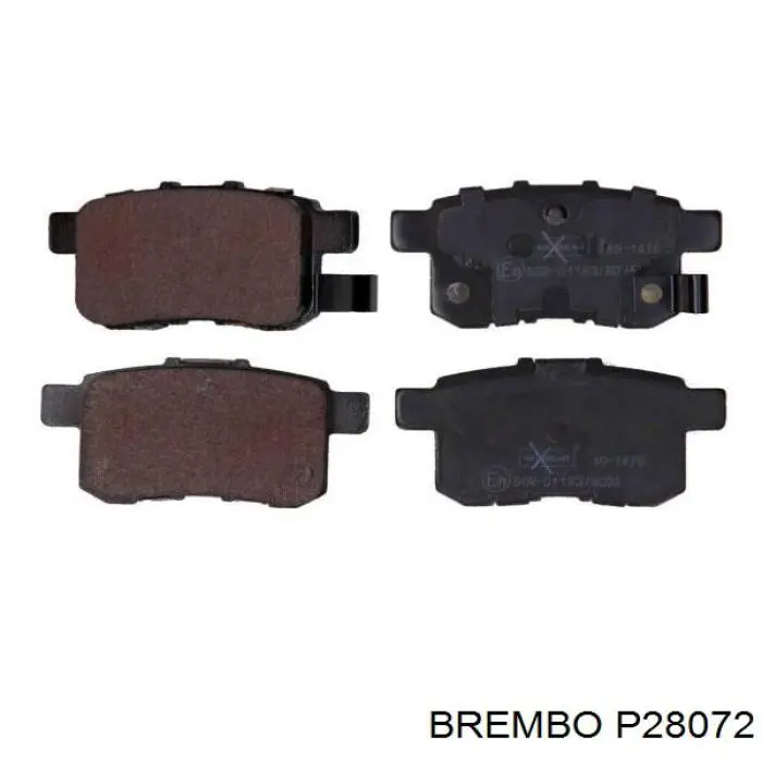 Comprar P28072 Brembo Pastillas de freno traseras
